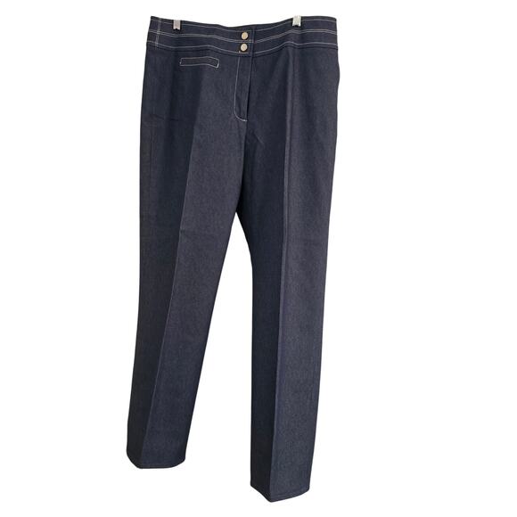 KASPER PANT SUIT Jacket sz 16/Pant sz12 INSEAM 28'/Stetch Denium NWT - Picture 3 of 16